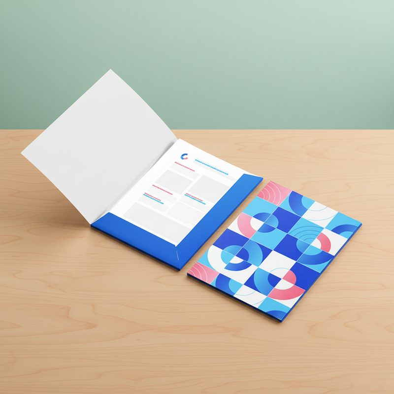 Intérieur imprimé : l'option 2ᵉ de couverture, pour vos encarts à remplir.