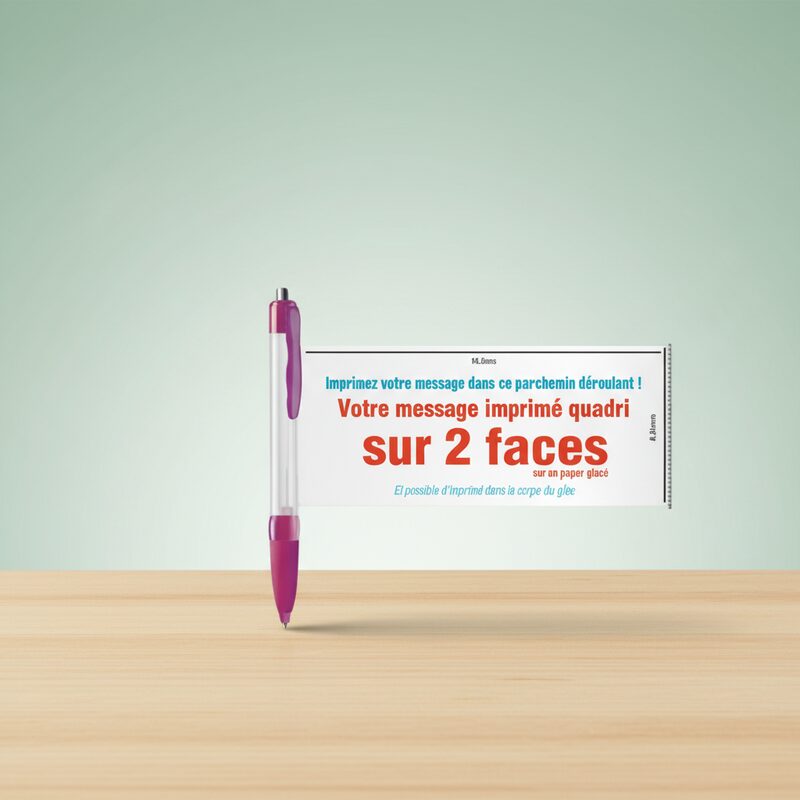 Stylo bannière déroulante